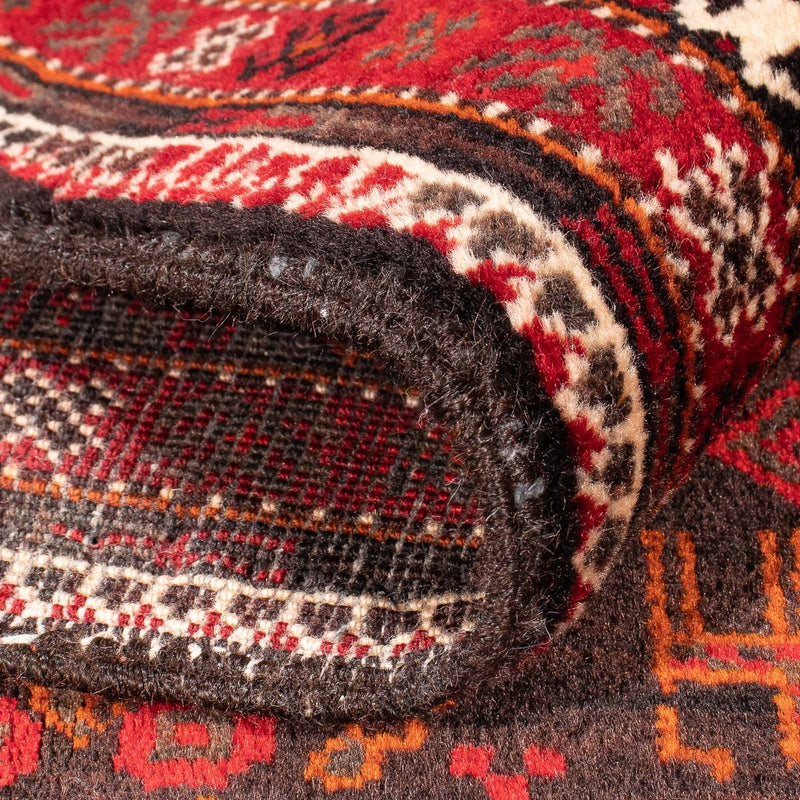 Alfombra de pasillo Alfombra Belutsch - 240 x 124 cm - rojo oscuro