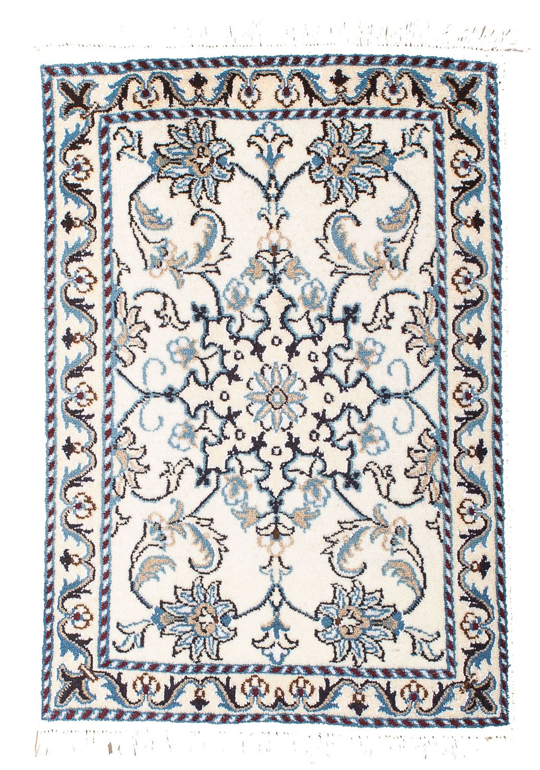 Alfombra persa - Nain - 81 x 58 cm - beige