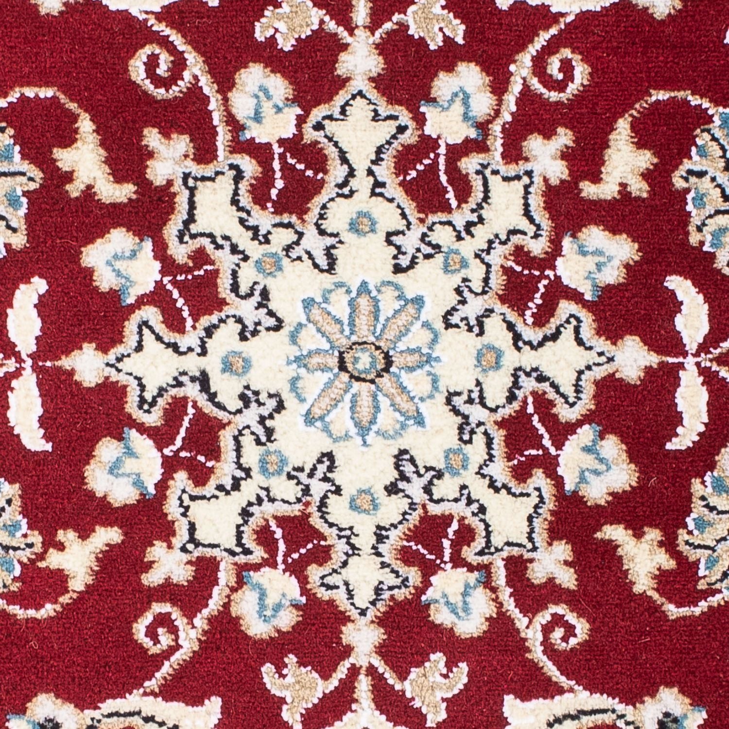 Alfombra persa - Nain - 89 x 56 cm - rojo oscuro