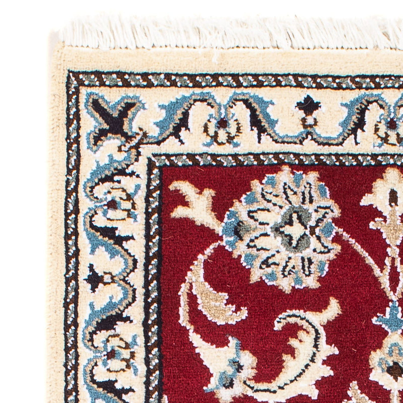 Alfombra persa - Nain - 89 x 56 cm - rojo oscuro