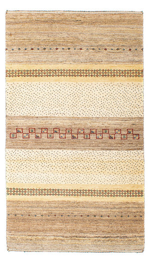 Alfombra Gabbeh - Loribaft Persa - 138 x 79 cm - beige