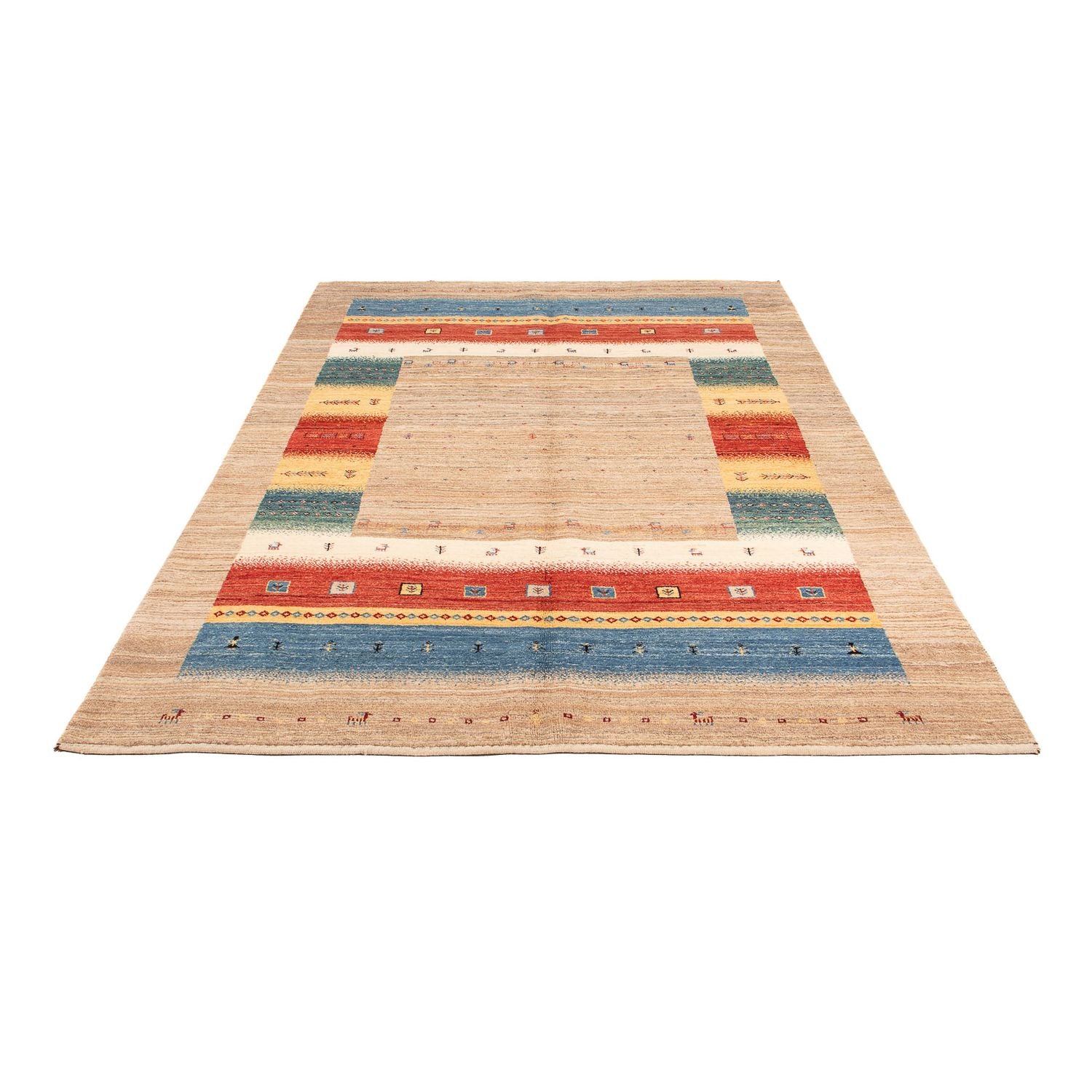 Alfombra Gabbeh - Loribaft Persa - 245 x 157 cm - beige