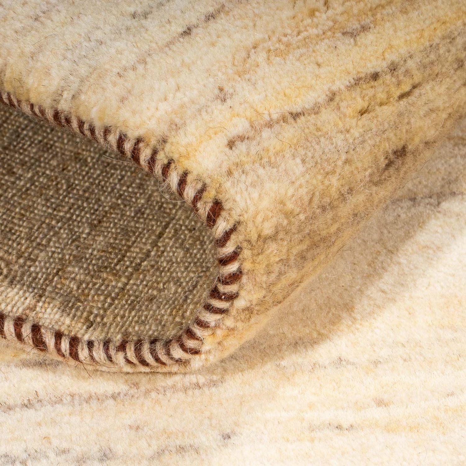 Alfombra de pasillo Alfombra Gabbeh - Loribaft Persa - 200 x 93 cm - beige
