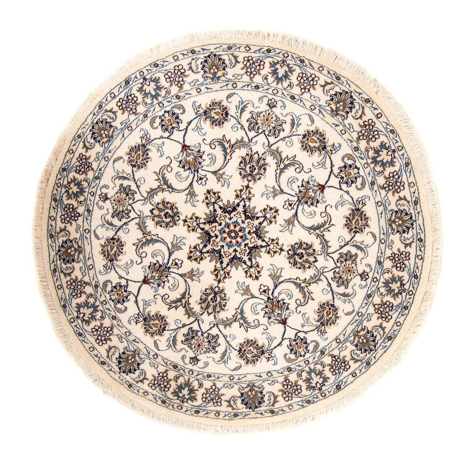 Alfombra persa - Nain redondo  - 150 x 150 cm - beige