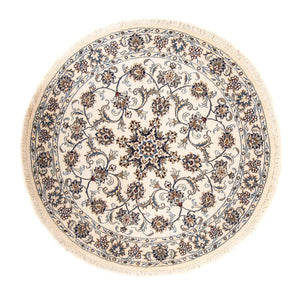 Alfombra persa - Nain redondo  - 150 x 150 cm - beige