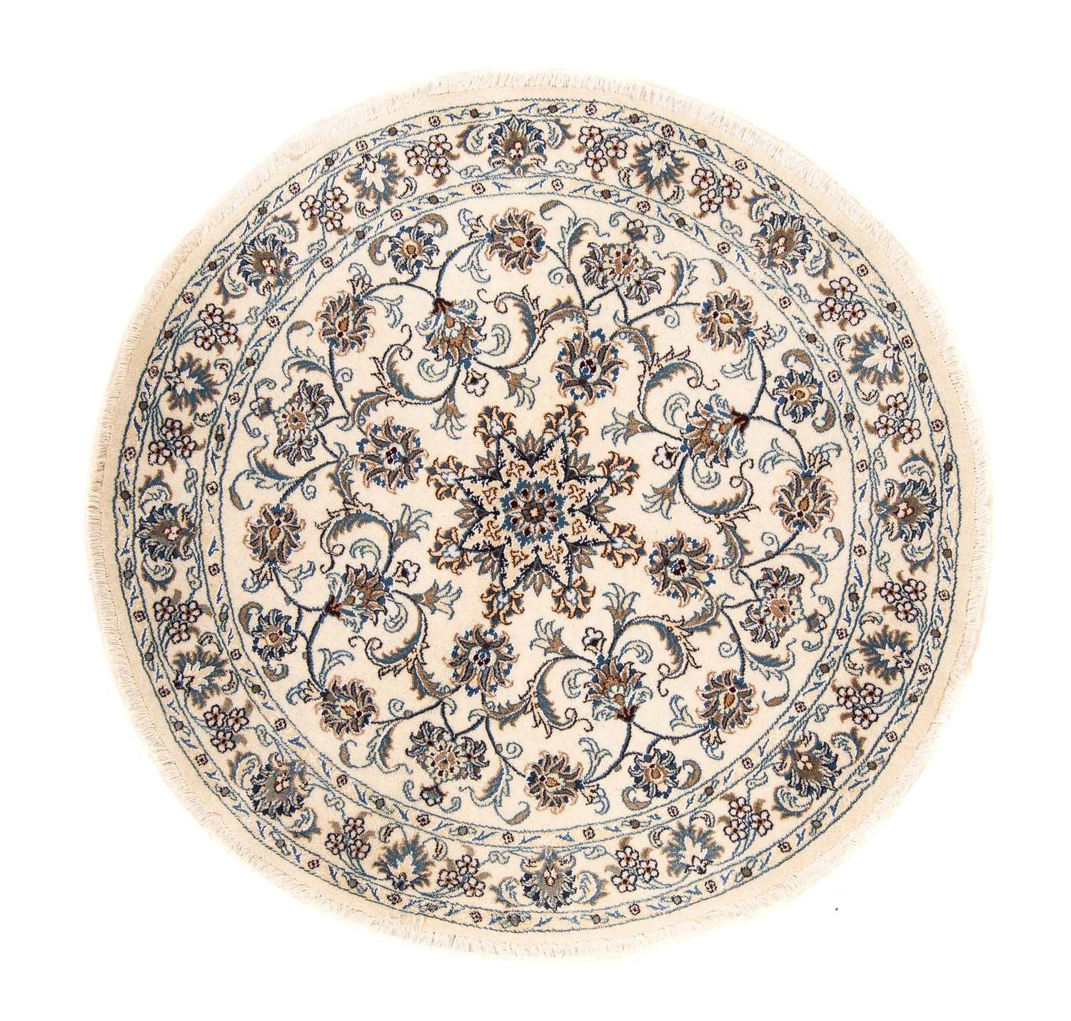 Alfombra persa - Nain redondo  - 150 x 150 cm - beige
