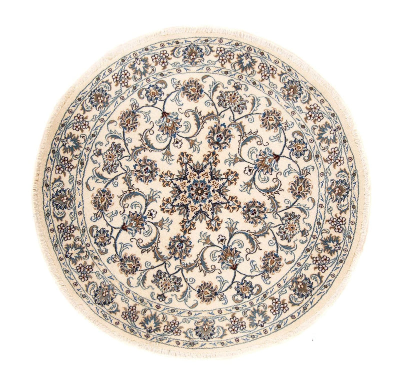 Alfombra persa - Nain redondo  - 150 x 150 cm - beige