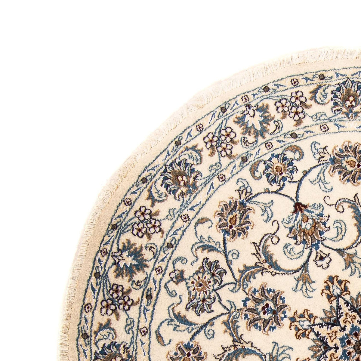 Alfombra persa - Nain redondo  - 150 x 150 cm - beige