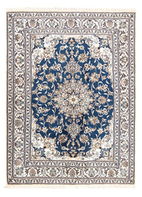 Alfombra persa - Nain - 198 x 149 cm - azul oscuro