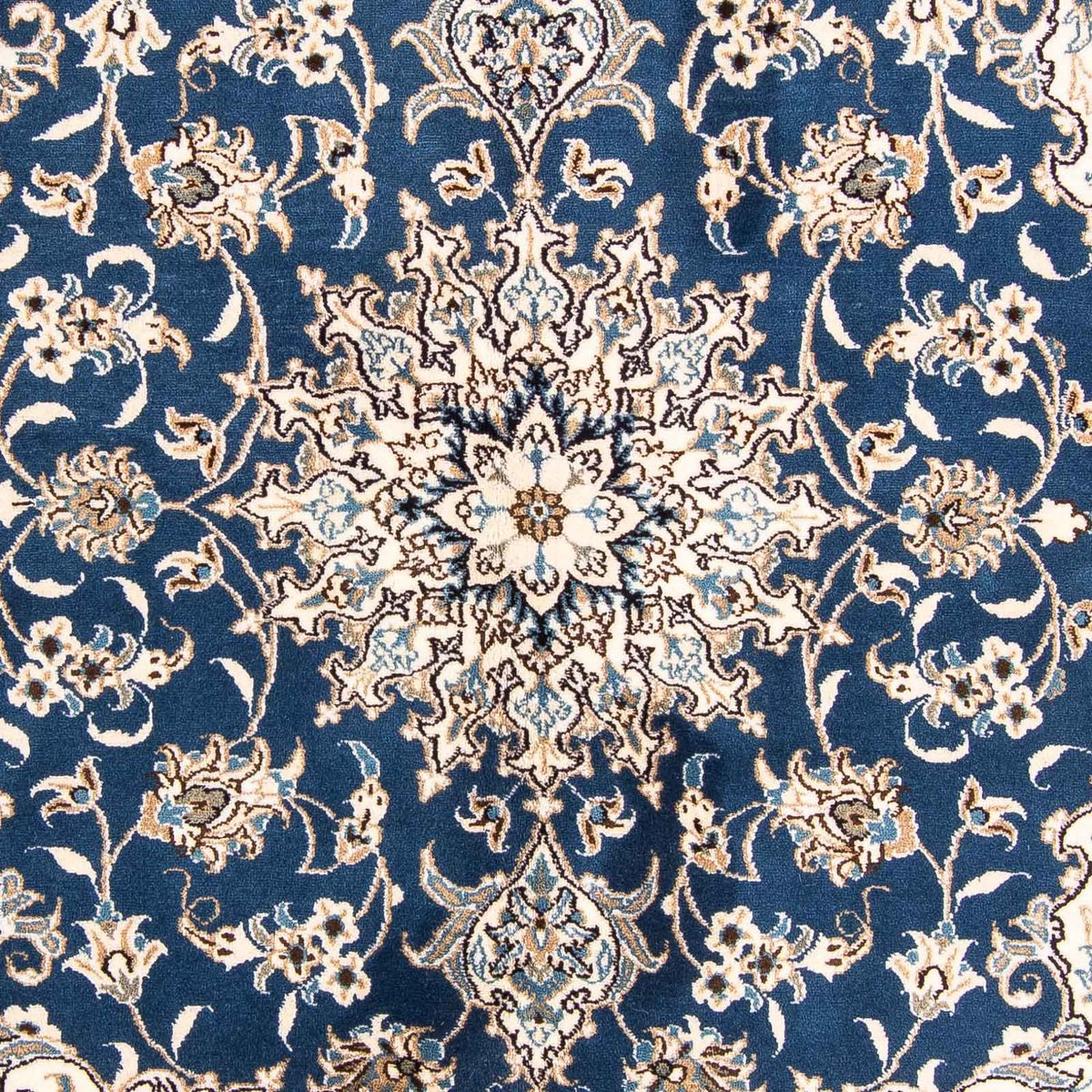 Alfombra persa - Nain - 198 x 149 cm - azul oscuro