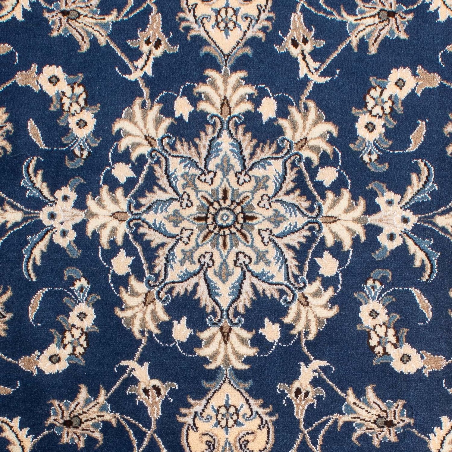 Alfombra persa - Nain - 140 x 87 cm - azul oscuro