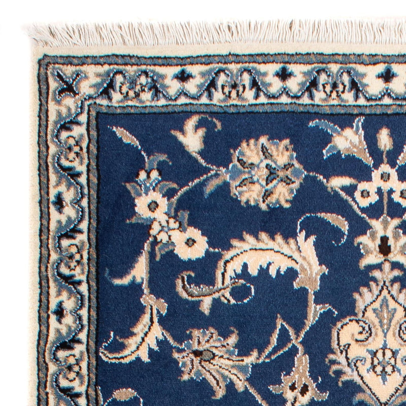 Alfombra persa - Nain - 140 x 87 cm - azul oscuro