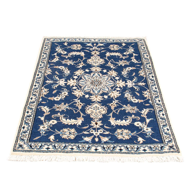 Alfombra persa - Nain - 140 x 87 cm - azul oscuro