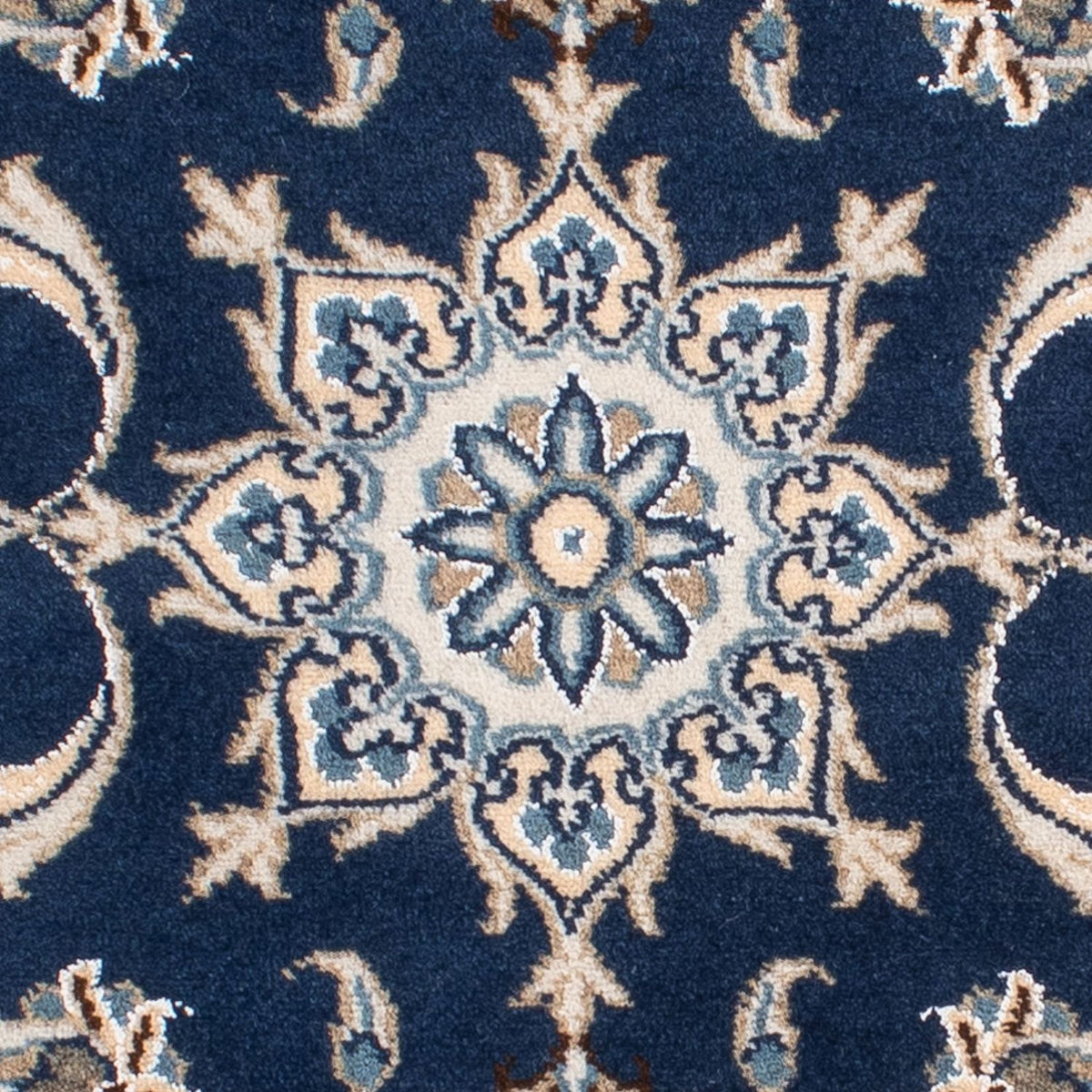 Alfombra persa - Nain - 135 x 67 cm - azul oscuro