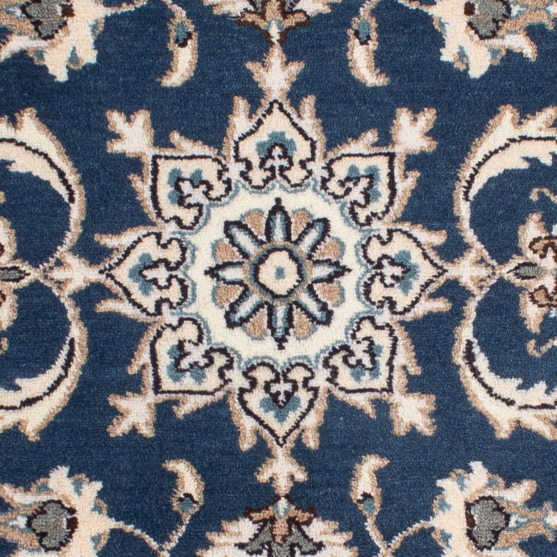 Alfombra persa - Nain - 139 x 68 cm - azul oscuro