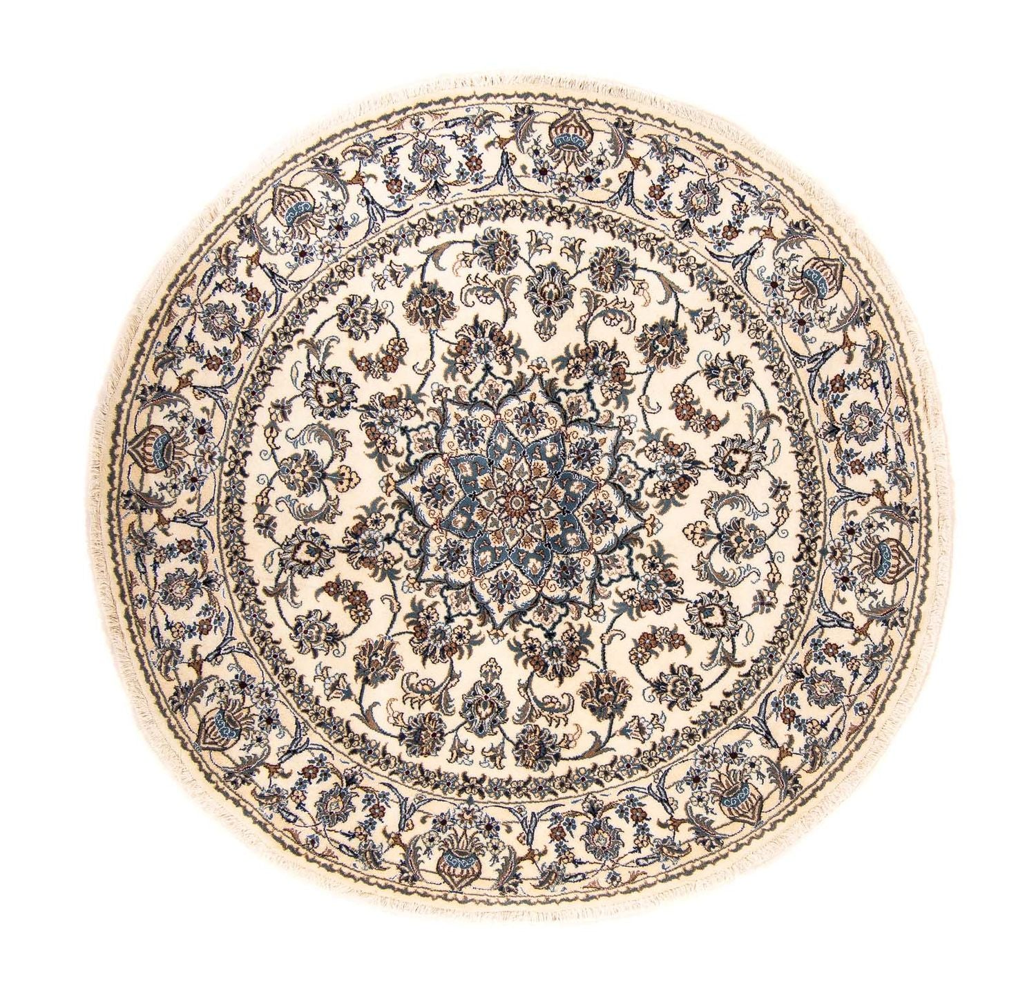 Alfombra persa - Nain redondo  - 200 x 200 cm - beige