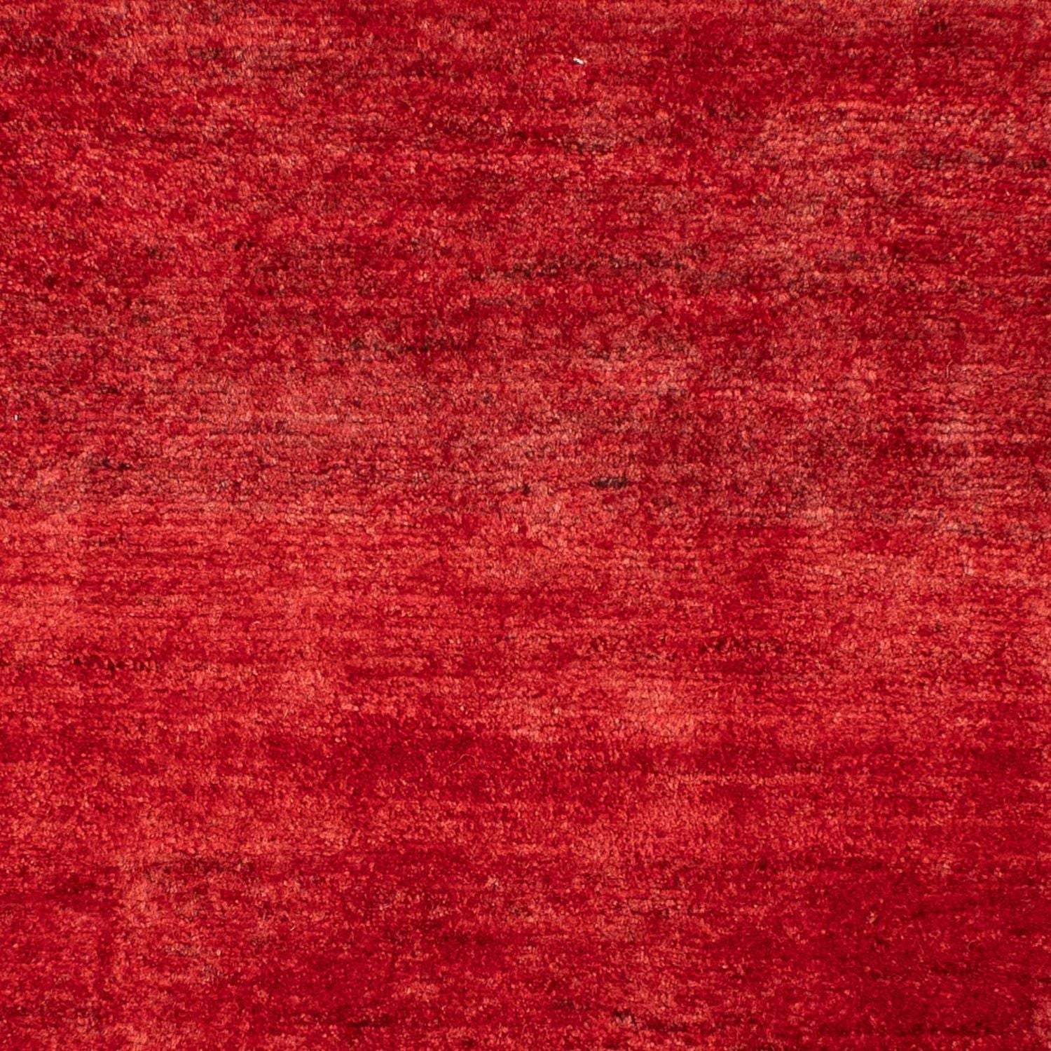 Alfombra Gabbeh - Loribaft Persa - 136 x 64 cm - rojo oscuro