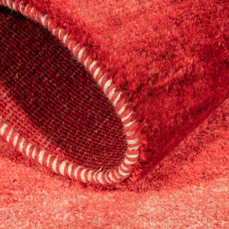 Alfombra Gabbeh - Loribaft Persa - 136 x 64 cm - rojo oscuro
