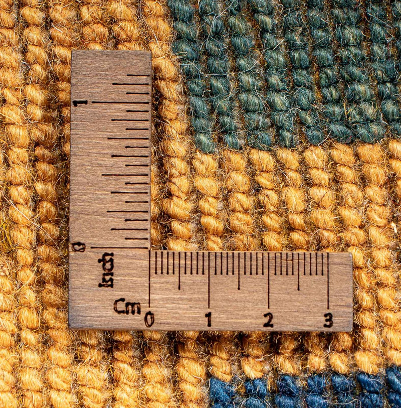 Alfombra Gabbeh - Loribaft Persa - 118 x 84 cm - amarillo mostaza