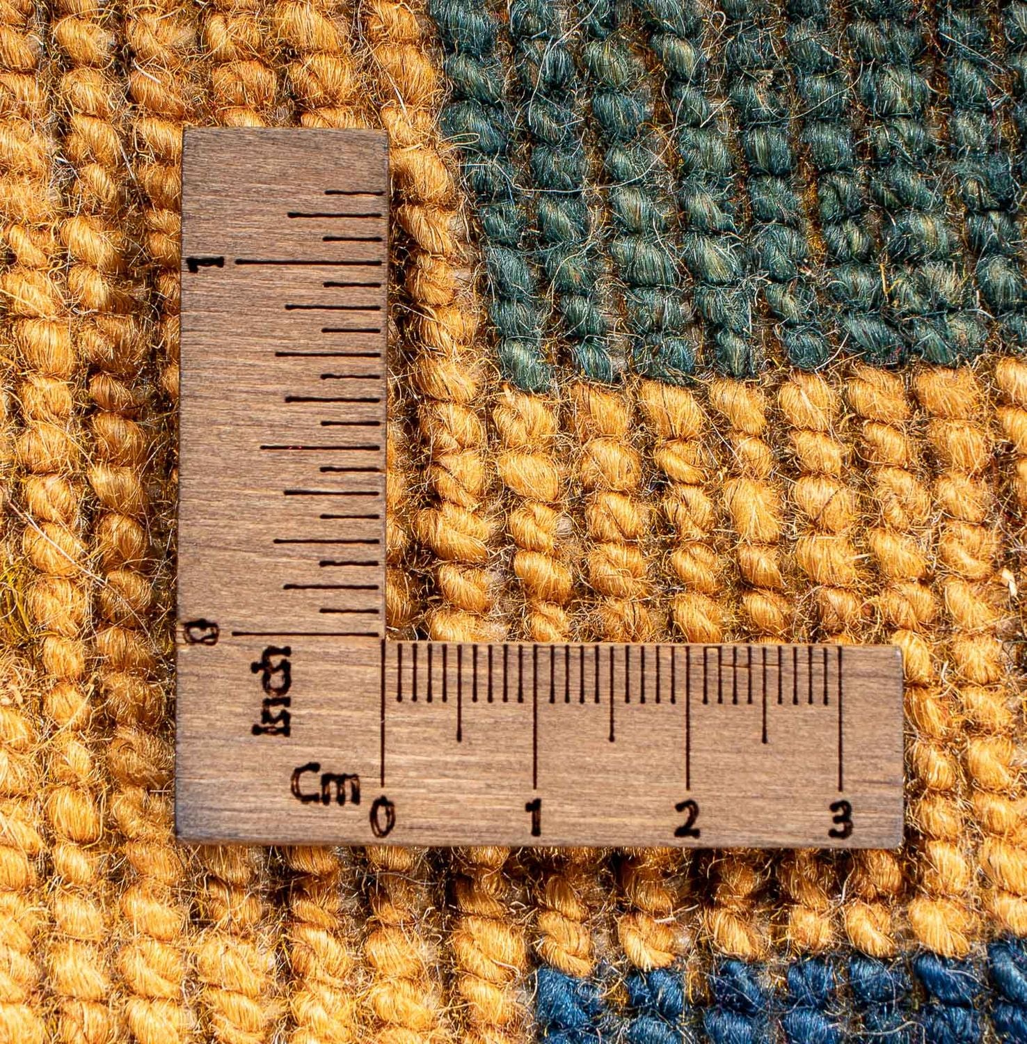 Alfombra Gabbeh - Loribaft Persa - 118 x 84 cm - amarillo mostaza