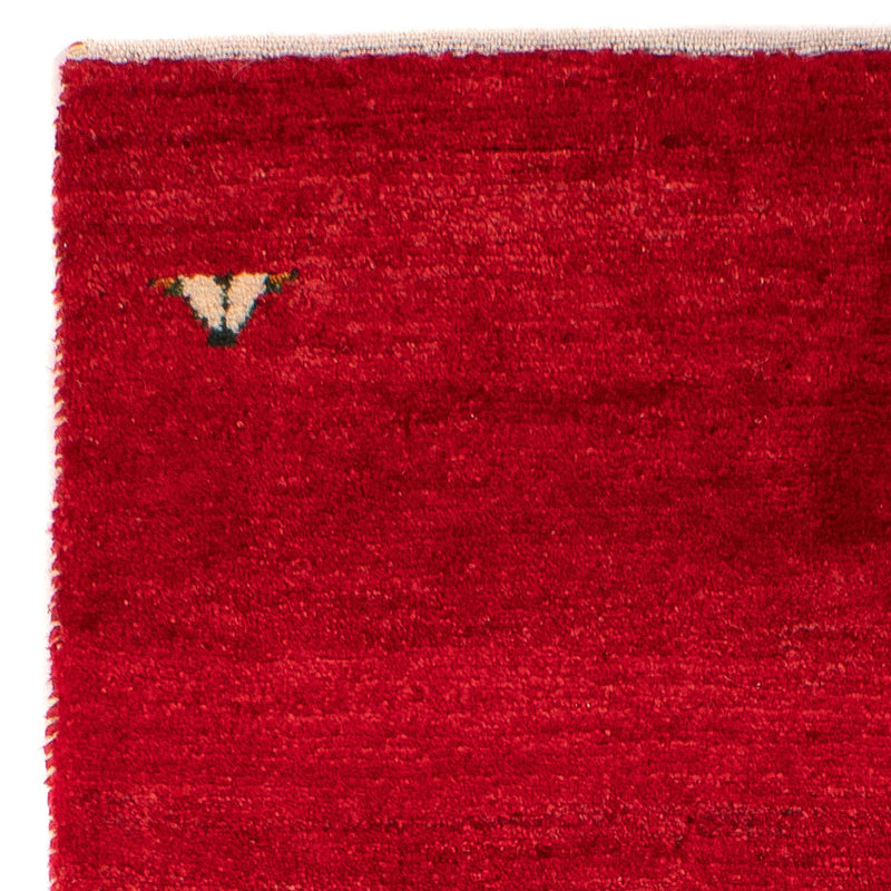 Alfombra Gabbeh - Loribaft Persa - 130 x 76 cm - rojo oscuro