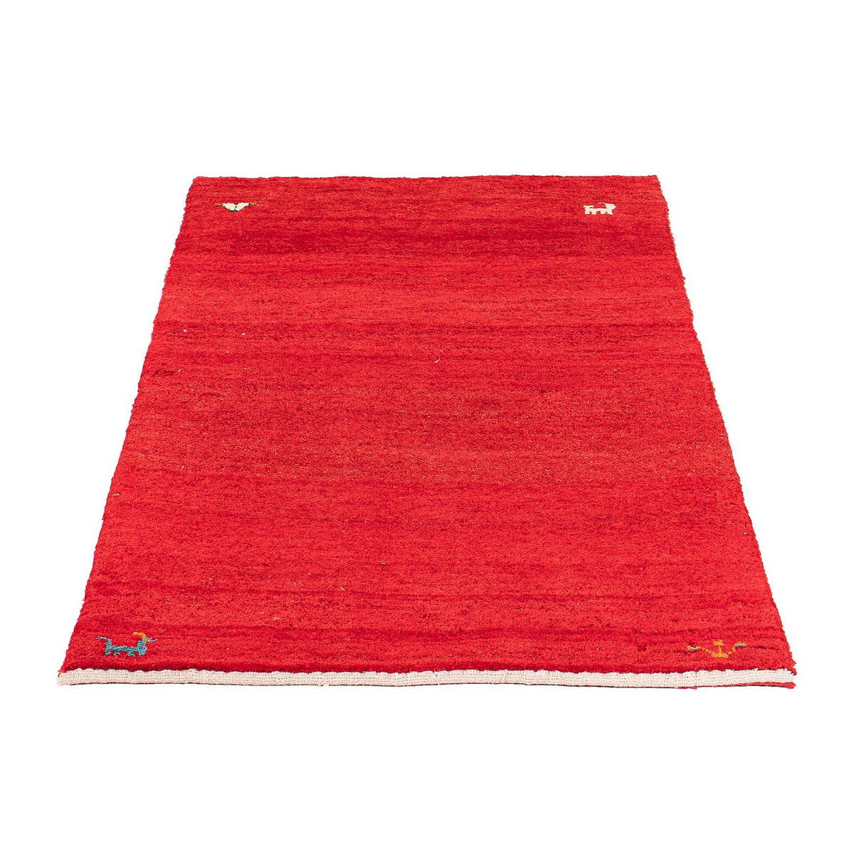 Alfombra Gabbeh - Loribaft Persa - 130 x 76 cm - rojo oscuro