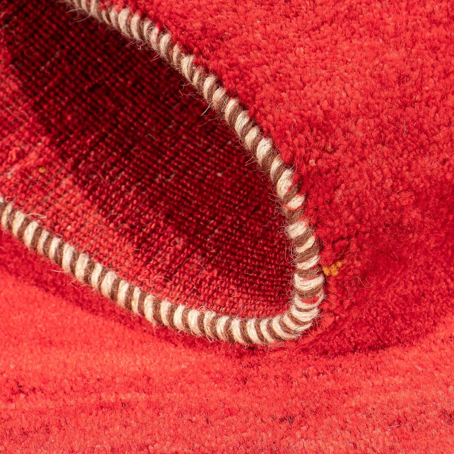 Alfombra Gabbeh - Loribaft Persa - 140 x 72 cm - rojo oscuro