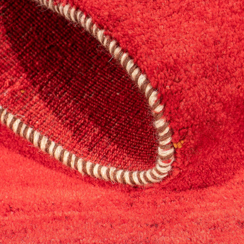 Alfombra Gabbeh - Loribaft Persa - 140 x 72 cm - rojo oscuro
