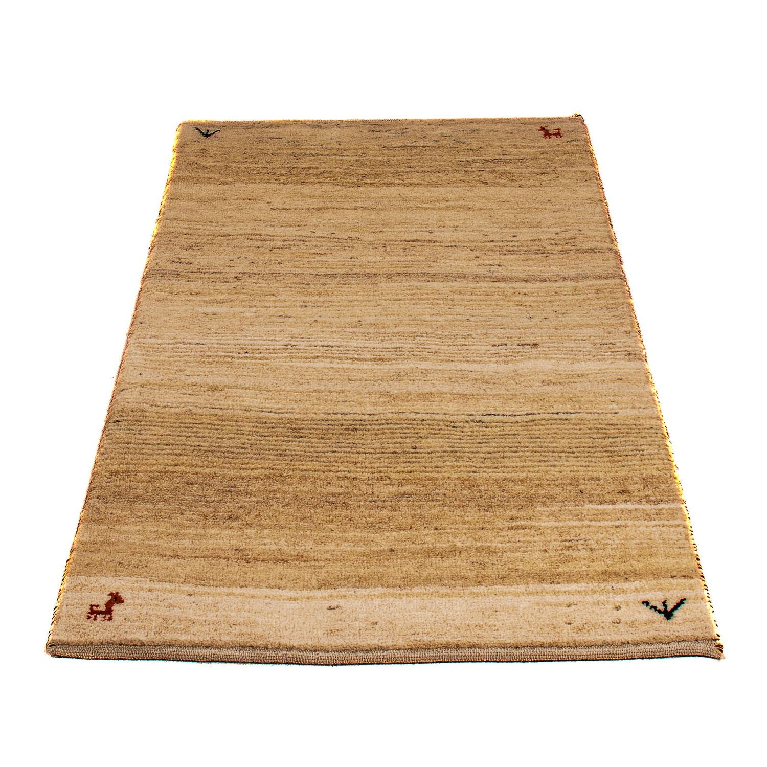 Alfombra Gabbeh - Loribaft Persa - 129 x 73 cm - beige