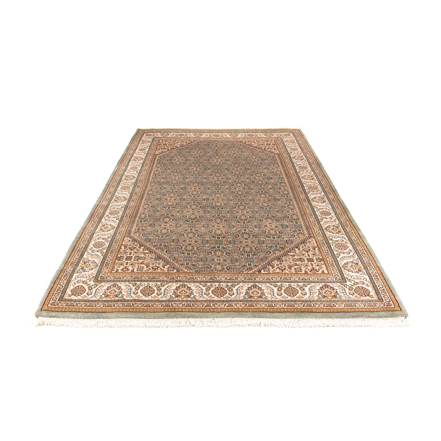 Alfombra oriental - Bidjar - Indus - 237 x 168 cm - gris claro