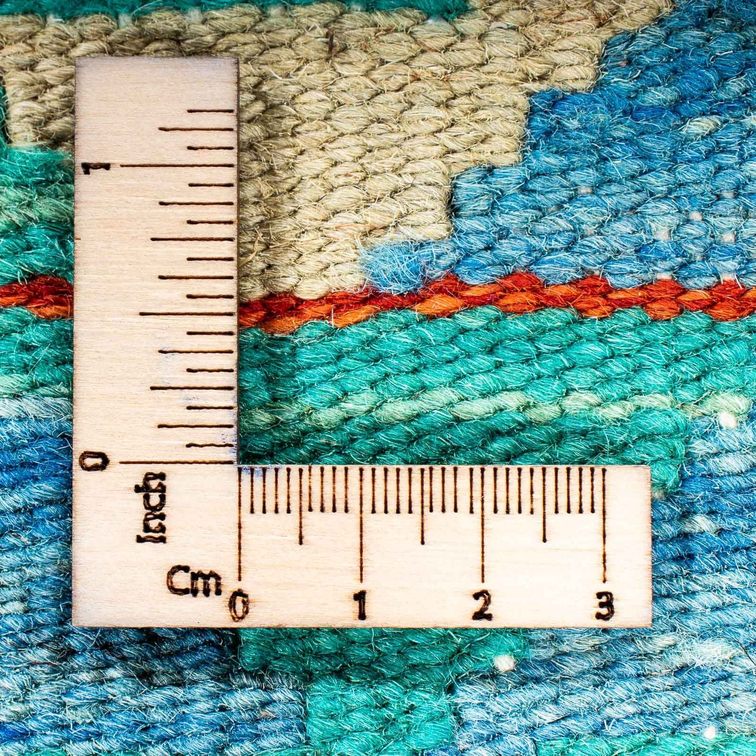 Alfombra Kelim - Splash - 122 x 81 cm - azul