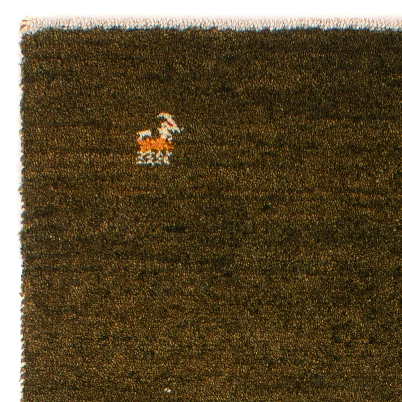 Alfombra Gabbeh - Loribaft Persa - 144 x 70 cm - marrón oscuro