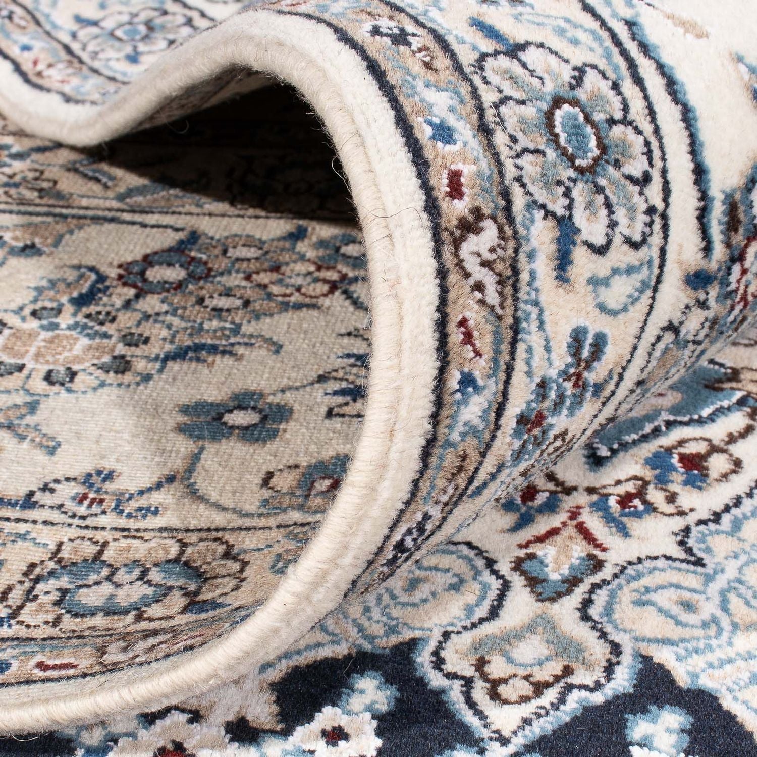 Alfombra persa - Nain - 300 x 245 cm - azul oscuro