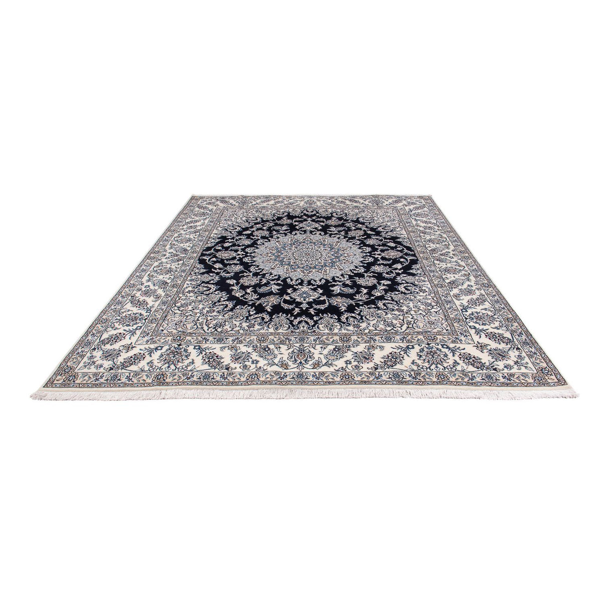 Alfombra persa - Nain - 300 x 245 cm - azul oscuro