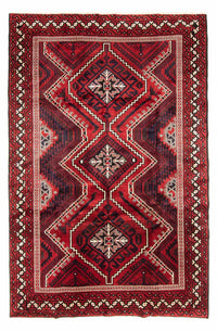 Alfombra persa - Nómada - 306 x 235 cm - rojo oscuro