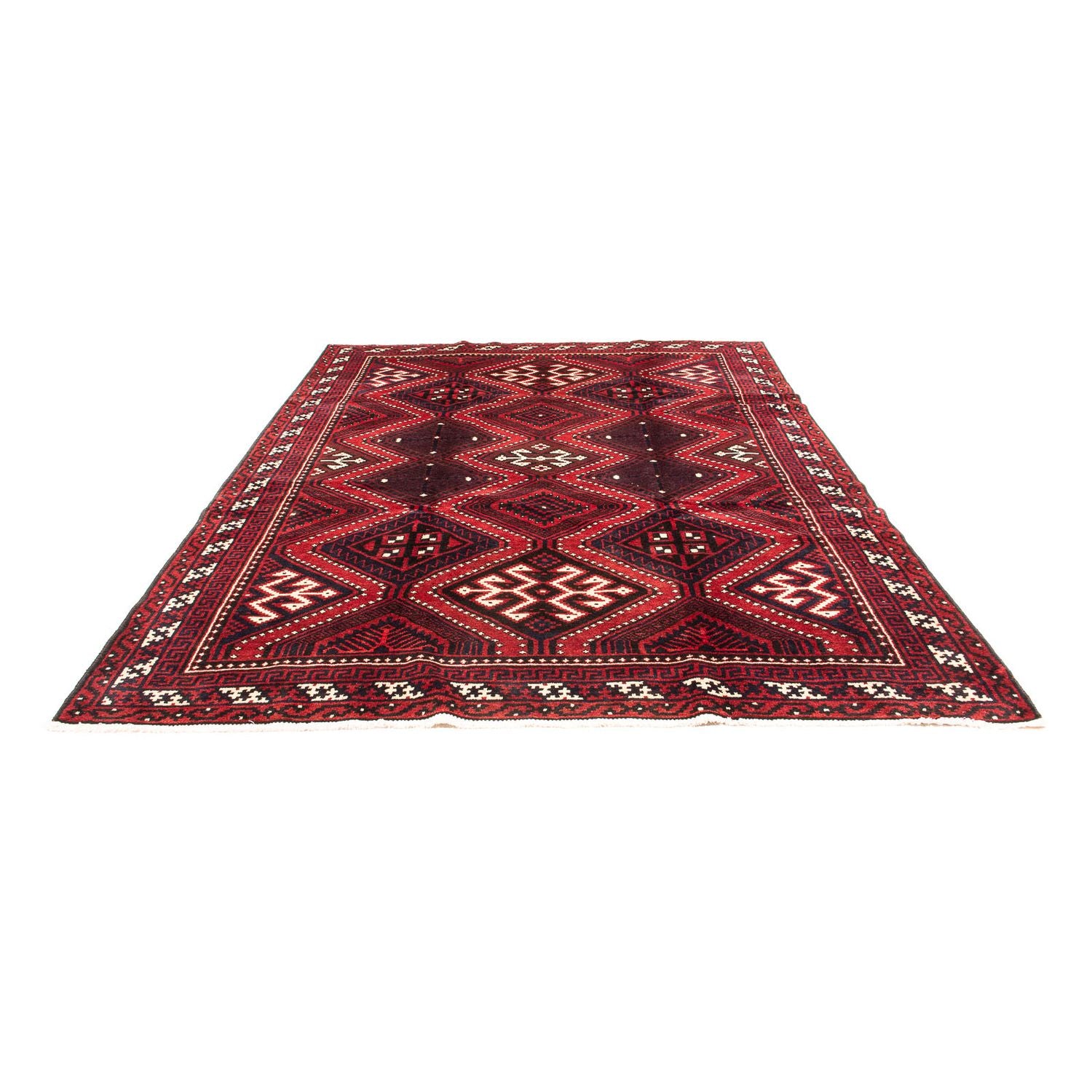 Alfombra persa - Nómada - 306 x 235 cm - rojo oscuro