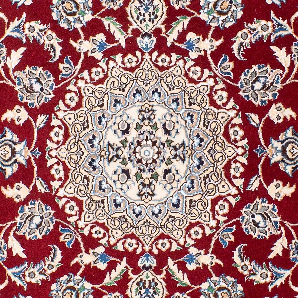 Alfombra Persa - Nain - Real - 152 x 100 cm - rojo oscuro