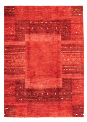 Alfombra Gabbeh - Loribaft Persa - 248 x 180 cm - rojo oscuro