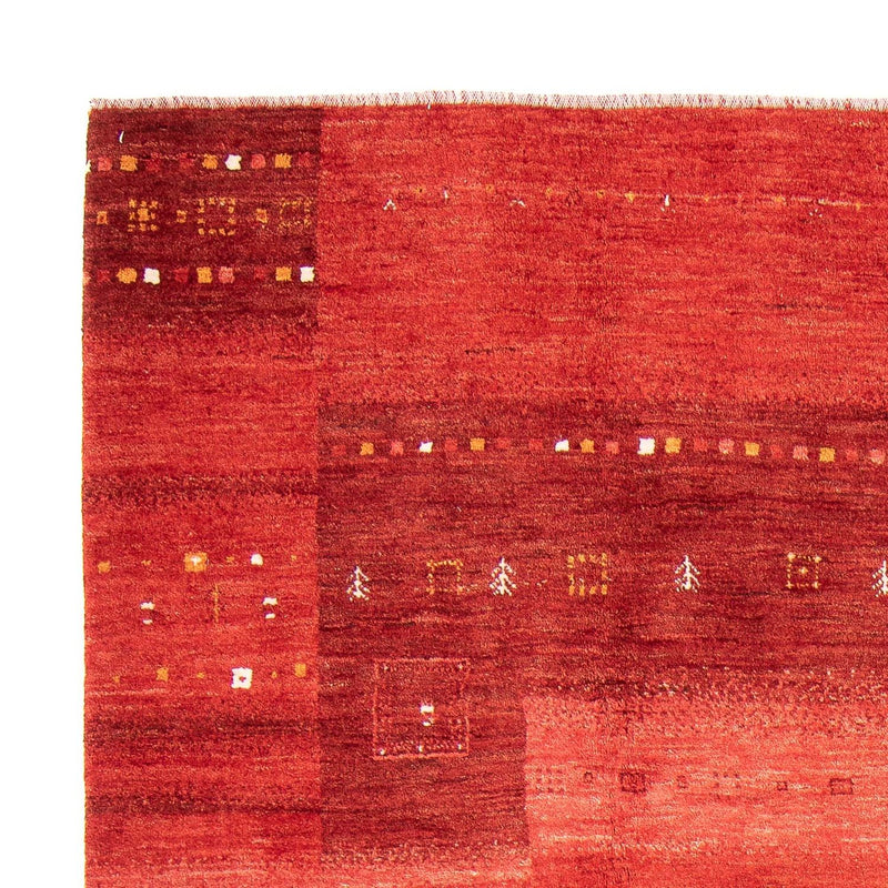 Alfombra Gabbeh - Loribaft Persa - 248 x 180 cm - rojo oscuro