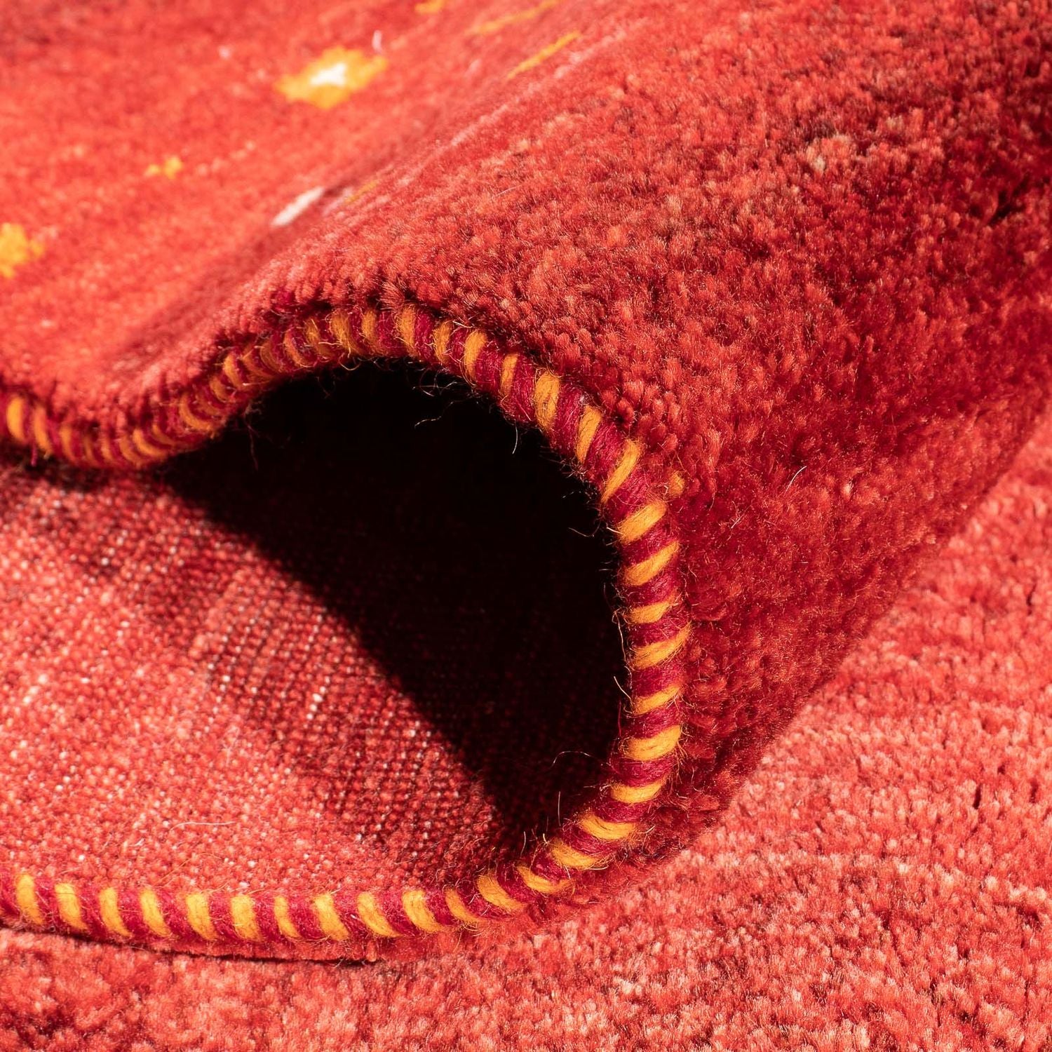 Alfombra Gabbeh - Loribaft Persa - 248 x 180 cm - rojo oscuro