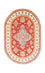 Alfombra Ziegler oval  - 211 x 141 cm - rojo