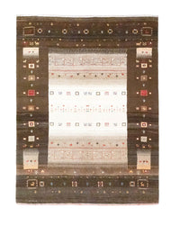 Alfombra Gabbeh - Loribaft Persa - 194 x 148 cm - marrón