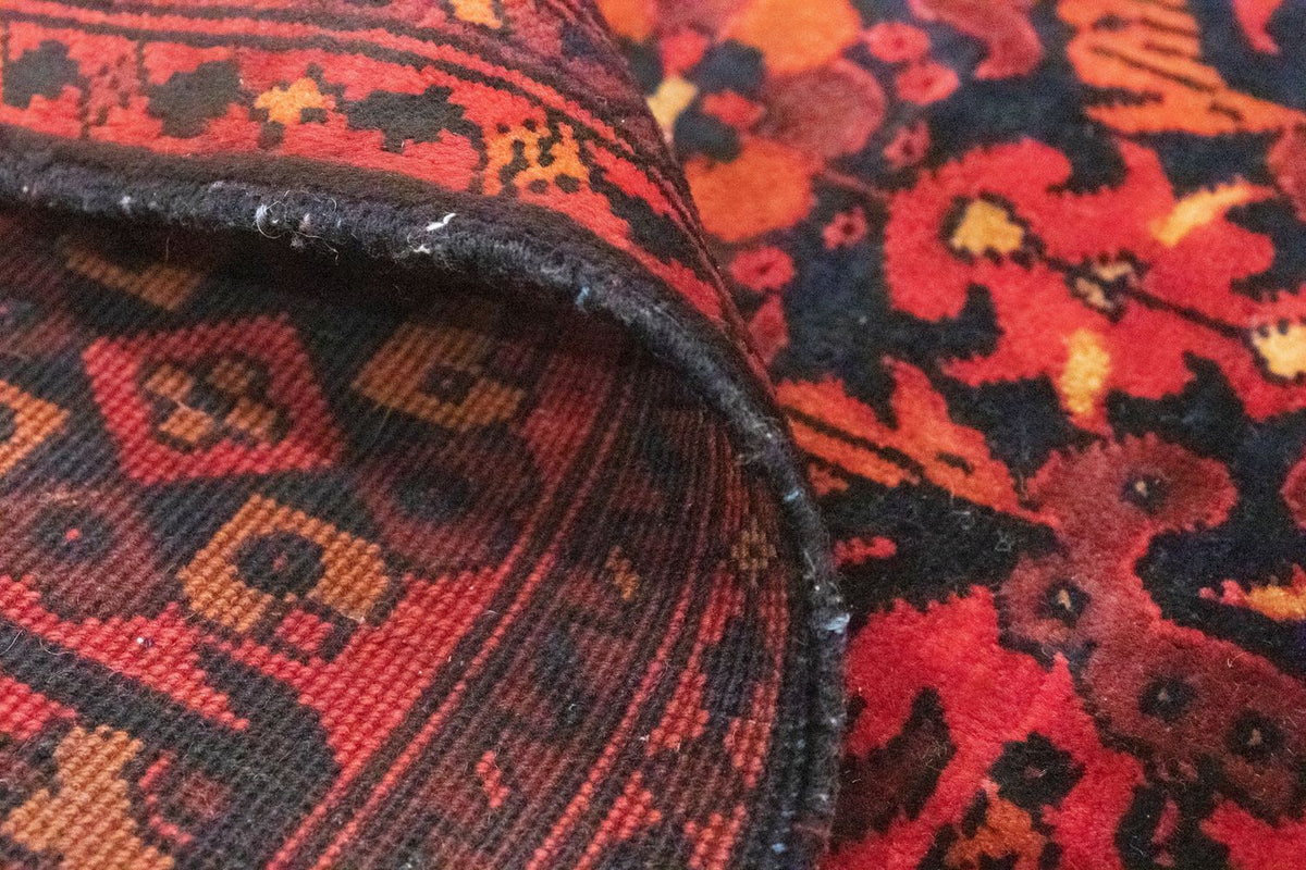 Alfombra de pasillo Alfombra afgana - Kunduz - 213 x 102 cm - rojo