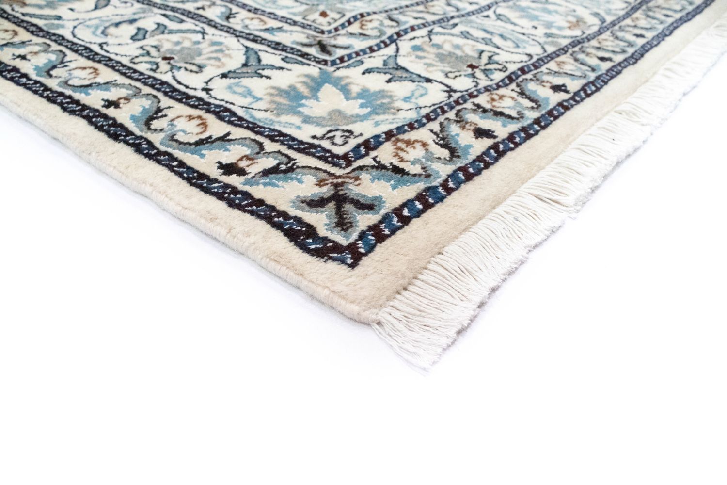 Alfombra persa - Nain - 200 x 144 cm - blanco natural