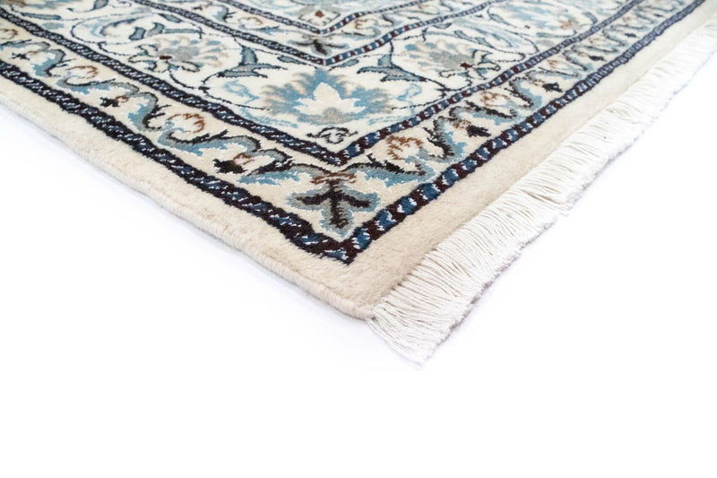 Alfombra persa - Nain - 200 x 144 cm - blanco natural