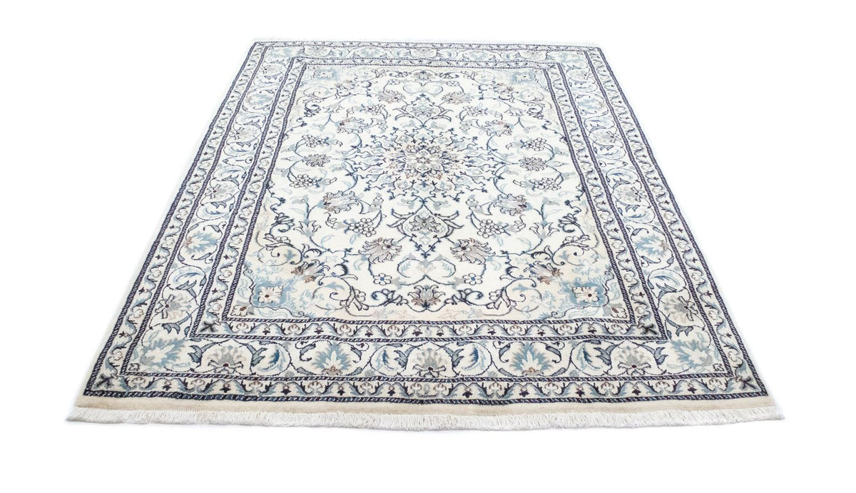 Alfombra persa - Nain - 200 x 144 cm - blanco natural