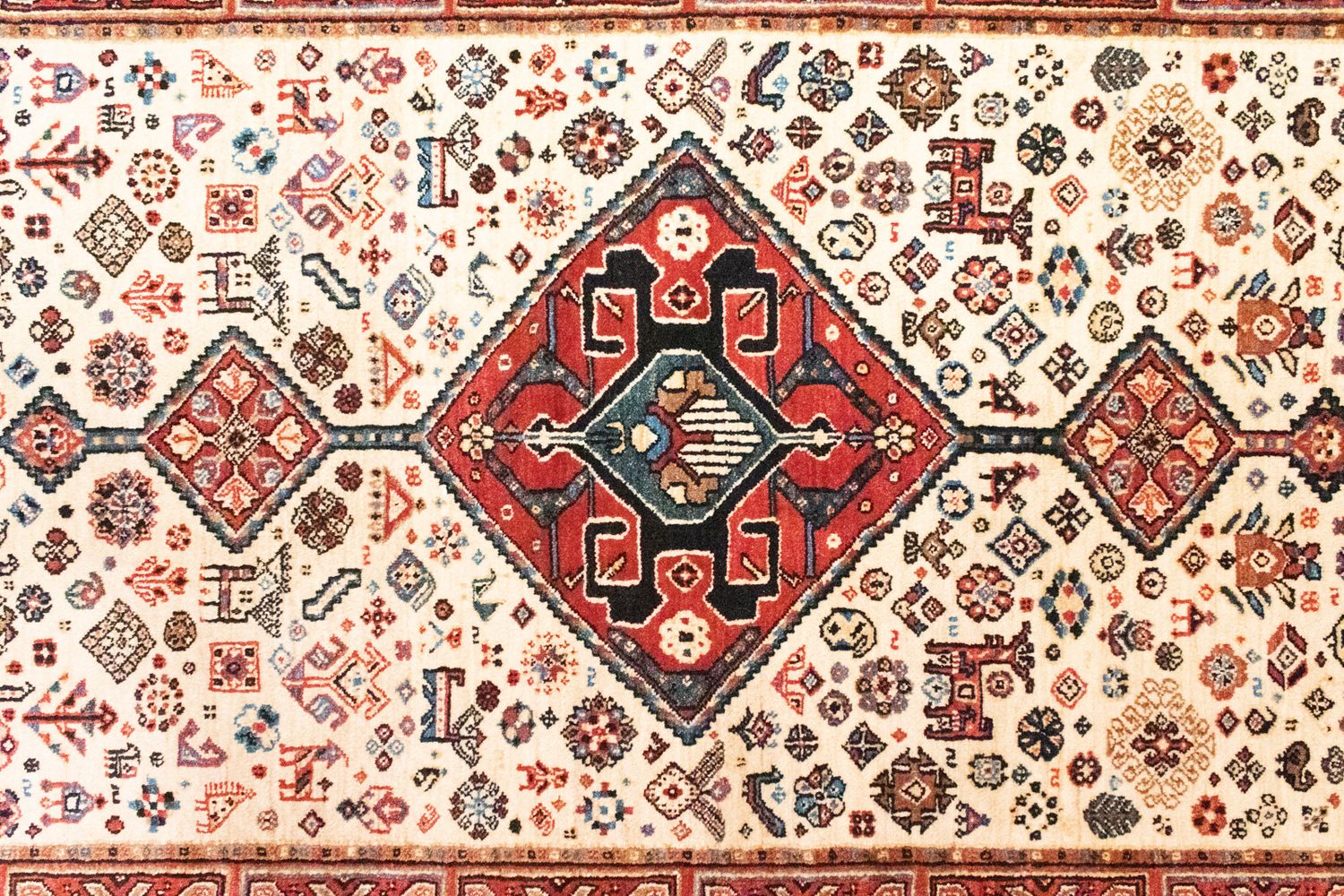 Alfombra persa - Nómada - 200 x 154 cm - beige