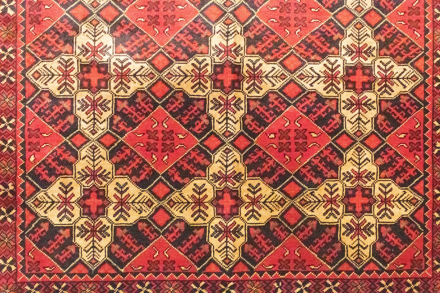 Alfombra afgana - 202 x 152 cm - rojo