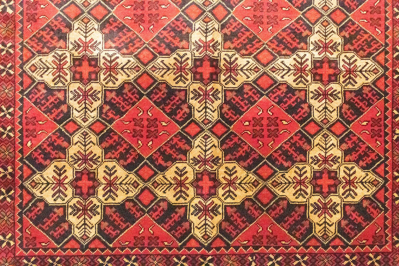 Alfombra afgana - 202 x 152 cm - rojo