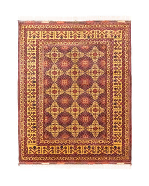 Alfombra afgana - 190 x 152 cm - rojo